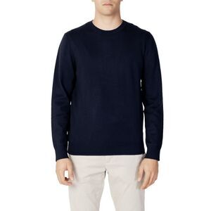 Diktat Merino Wool Crew Neck Sweater Men Blue Sweaters & Knitwear